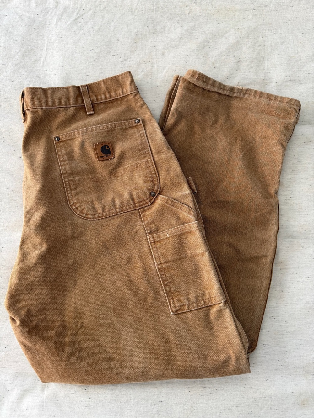 Vintage Carhartt Double Knee Tan Brown Duck Canvas Work Pants
